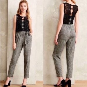Elevenses Anthropology Lace Medley Jumpsuit 6